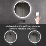 CERANO - Koupelnové LED zrcadlo Lavoro - Ø60 CER-476696