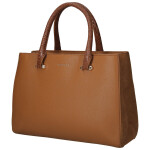 Trendy dámská koženková kabelka do ruky Sonia, hnědá