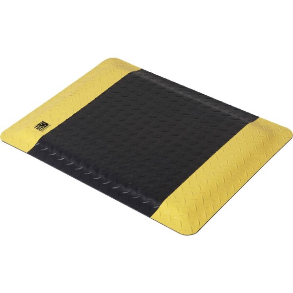 TRU COMPONENTS ESD podlahová rohož černá, žlutá (d x š x v) 610 x 450 x 18 mm Antistatické