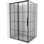 MEXEN/S - Rox sprchový kout posuvný levá 115 x 75, černá kratka, černá 8C2-115-075-70-77-L