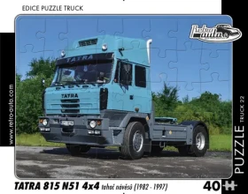RETRO-AUTA Puzzle TRUCK č.22 Tatra 815 N51 4x4 tahač návěsů (1982–1997)