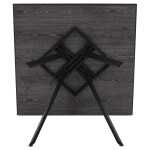Jídelní stůl 90x90cm, lamino, šedý dub, HT-R5190 GREY