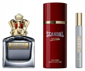 Jean Paul Gaultier Scandal Pour Homme / Pánská dárková sada / EDT 100 ml + deodorant 150 ml + EDT 10 ml