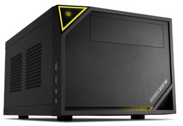 Sharkoon C10 černá / Mini-ITX / 2x USB 3.0 / 1x 120 mm + 1x 80 mm / Bez zdroje (4044951016426)