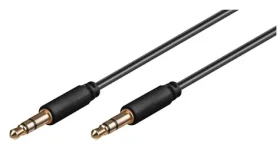 MicroConnect Slim audio kabel 3-pin Jack 3.5mm - Jack 3.5mm 7m černá (AUDLL7)