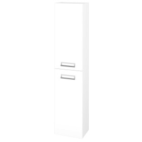Dřevojas - Vysoká skříň DOOR SV1D2 35 - N01 Bílá lesk / Úchytka T01 / L01 Bílá vysoký lesk / Levé 24461A
