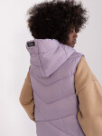 Světle fialová dlouhá vesta s kapucí SUBLEVEL