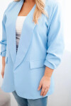 Dámská elegantní plus size sako modrá UNI