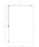 OMNIRES - MANHATTAN obdélníkový sprchový kout s křídlovými dveřmi, 120 x 80 cm černá mat / transparent /BLMTR/ MH1280BLTR