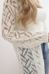 Svetr dlouhý cardigan Super KID Mohair Off-white UNI