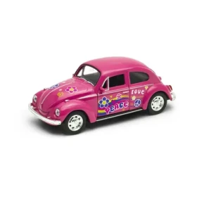 Welly Volkswagen Beetle růžová duhová