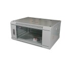 LEXI-Net 19" nástěnný rozvaděč 4U 600x450, nosnost 60 kg, skleněné dveře, rozložený, šedý EDF_1030528