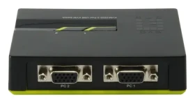 LevelOne KVM-0222 černá / KVM switch / 2 porty / USB / VGA / 2048x1536 (KVM-0222)