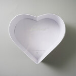 Cake star Dárkový box "srdce" pruhledné víko 25x23x10cm "M"