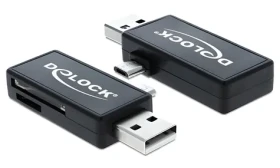 DeLock Čtečka paměťových karet / Micro USB OTG / USB 2.0 / SD, microSD, SDHC, SDXC, MMC (91731)
