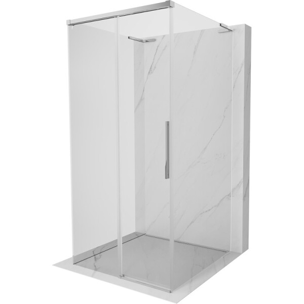 MEXEN/S - Rox-3S L sprchový kout 3 stěnný , posuvný 95 x 95, transparent, chrom 8C2L-095-095-01-00-3S