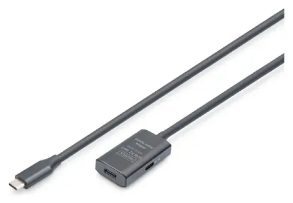 Digitus USB-C černá / Prodlužovací kabel / Aktivní / USB 3.2 Gen2 10 Gbps / 5 m (DA-73112)