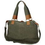 Stylová textilní kabelka na rameno Sofie, tmavě zelená