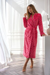 L&L 2552 Cora Long S-2XL dámský župan malina M