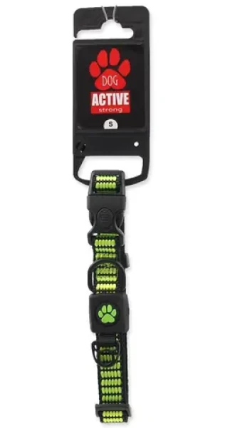 ACTIVE DOG Obojek Strong S limetková / Nylonový / Nastavitelná délka / 1,5x27-37 cm (0904-90524)