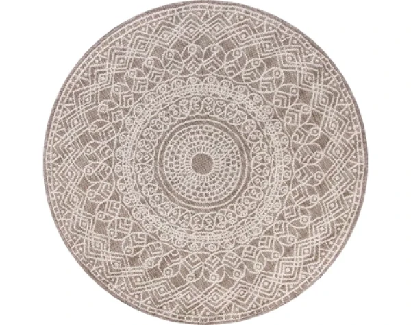 Kulatý koberec Jeans 120 cm, taupe