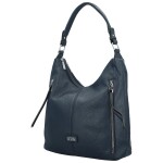 Moderní dámská koženková kabelka na rameno Dinara, tmavě modrá