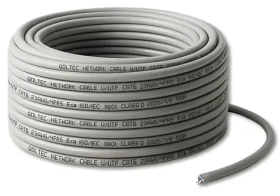 Patch kabel UTP Cat6 100 m šedý / Síťový kabel / měděný / 1 Gb/s / LAN (54560)