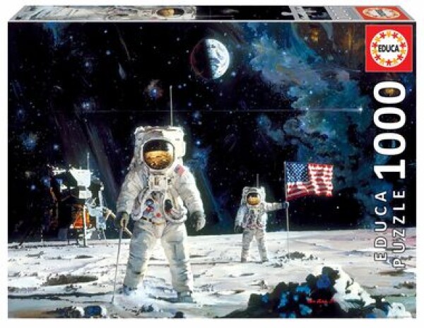 Educa First Man on the Moon Robert McCall + Fix lepidlo 1000 dílků