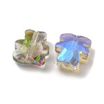 Skleněné korálky - broušený medvídek - různé varianty - 9,5x 8,5 x 3,5 mm - 1 ks Barva: Modrá