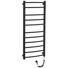 CERANO - Elektrický sušák ručníků Luca, s displejem - 187 W - černá matná - 1160x550 mm LIV-EG-11-55-D