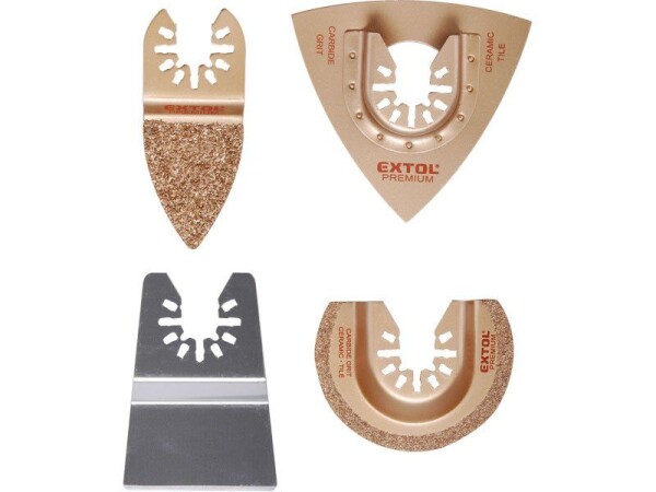 EXTOL PREMIUM 8803822 Sada nástrojů pro multifunkční brusku 4ks (SK, INOX)