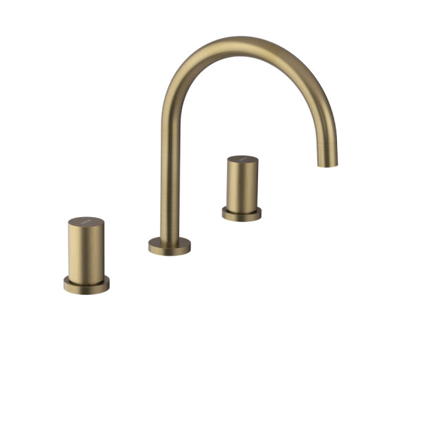 SAPHO - ULTRATAP tříprvková stojánková umyvadlová baterie, zlato mat UT017TG