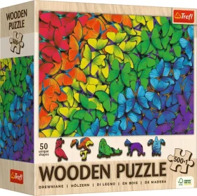 TREFL Dřevěné puzzle Duhoví motýli