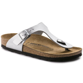 Dámské žabky Birkenstock Gizeh Birko-Flor slim silver (0043853) 40