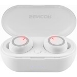 SENCOR SEP 510BT bílá / Bezdrátová sluchátka / mikrofon / Bluetooth 5.0 / dobíjecí pouzdro (8590669287956)