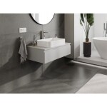 MEXEN/S - Orio koupelnová skříňka pod umyvadlo 90 cm s deskou, 1 šuplík, šedá mat 91A10-09023-1-BFC62