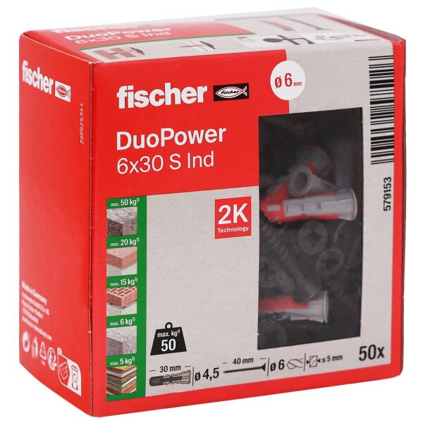 Fischer 579153 univerzální hmoždinka 30 mm 50 ks