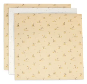 Jollein Pleny Kangaroots / Látkové pleny / 70×70 cm / 100% bavlněný mušelín / 3 ks (535-851-68160)