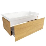 Koupelnová skříňka s umyvadlem SAT Feel 80x30x46 cm medový dub mat SATFEEL80DMU4 SATFEEL80DMU4