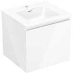 MEXEN/S - Orio koupelnová skříňka 50 cm s umyvadlem Otis, 1 šuplík, bílá lesk 91A10-05047-1-BF00-W18M00