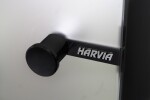 Dveře do parní sauny ALU HARVIA 8x21, šedé 790x2090 mm, černý rám CDA82102BLL