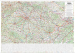 Česko - automapa nástěnná 1:360 000 s plastovými lištami (1360x970mm)
