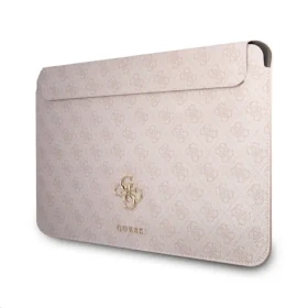 GUESS PU 4G Metal Logo Computer Sleeve 13 růžová (3666339005351)