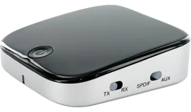 Schwaiger Bluetooth vysílač a přijímač černá / Audio adaptér / Bluetooth 4.1 / A2DP / dosah 10 m / 3.5 mm, S/PDIF (DAR100513)