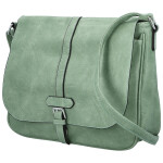 Trendy dámská koženková crossbody kabelka Relinda, modrozelená