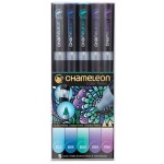 CHAMELEON, CT0504, Color Tones, 5 Pen set, stínovací popisovače, 5 ks, Cool tones
