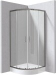 DEANTE - Funkia Evo čtvrtkruhový kout s vaničkou, 90x90 cm KYPZD099P