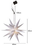 STAR TRADING Venkovní svítící hvězda Alice 3D Ø 60 cm, bílá barva, plast