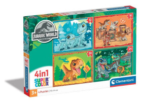 Puzzle Jurský svět 4v1 (12+16+20+24 dílků)