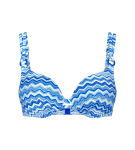 MIX & MATCH SUMMER – Podprsenka na plavky s kosticemi a polstrovanými košíčky Triumph BLUE 42E